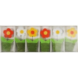 KWIATKI FILCOWE SPINKI KLAMERKI 6SZT WIELKANOC WIOSNA