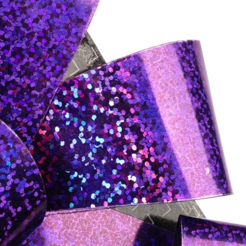 Komplet 2 Dekoracyjnych Fioletowych Kokard z Brokatem na Święta Bożego Narodzenia