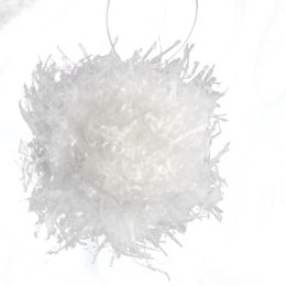 Komplet 6 Białych Bombek Styropianowych w Kształcie Kul Śnieżnych 6 cm