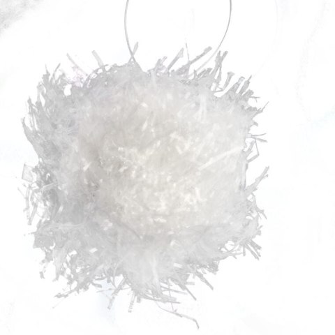 Komplet 6 Białych Bombek Styropianowych w Kształcie Kul Śnieżnych 6 cm