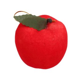Komplet 6 czerwonych zawieszek w kształcie jabłek do dekoracji świątecznych