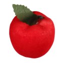 Komplet 6 czerwonych zawieszek w kształcie jabłek do dekoracji świątecznych
