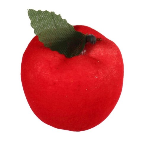 Komplet 6 czerwonych zawieszek w kształcie jabłek do dekoracji świątecznych