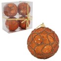 Kpl. 4 bombek styropianowych 6 cm pomarańczowe
