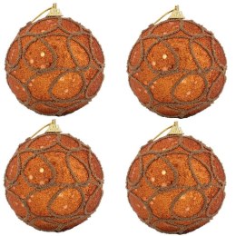 Kpl. 4 bombek styropianowych 6 cm pomarańczowe