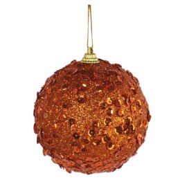 Kpl. 4 bombek styropianowych z koralikami 6 cm pomarańczowe