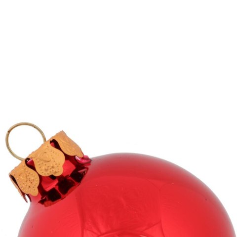 Kpl. 5 bombek szklanych 6 cm czerwone
