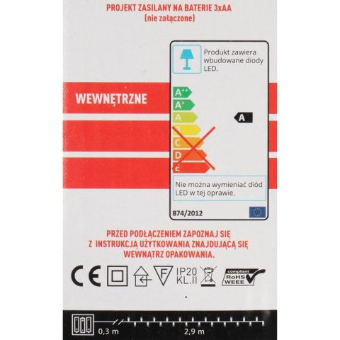 Lampki choinkowe 30 led multikolor na baterie