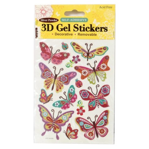 NAKLEJKI SAMOPRZYLEPNE NA OKNO MOTYLKI BROKATOWE