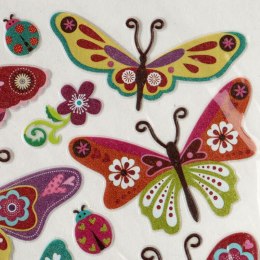 NAKLEJKI SAMOPRZYLEPNE NA OKNO MOTYLKI BROKATOWE