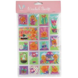 Naklejki żelowe wielkanocne na okno, samoprzylepne, kolorowe, bezklejowe, 20x14CM cm.