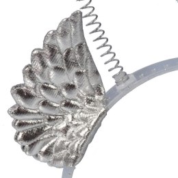 Opaska dla aniołka SREBRNA AUREOLA z puszku anioł