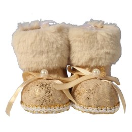 Ozdoba bożonarodzeniowa zawieszka welurowa BUCIKI 11 cm