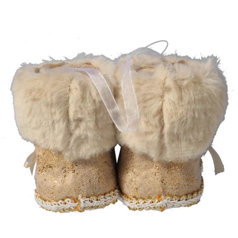 Ozdoba bożonarodzeniowa zawieszka welurowa BUCIKI 11 cm