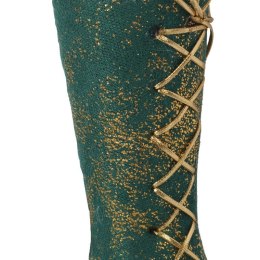 Ozdoba bożonarodzeniowa zawieszka welurowy KOZACZEK ZIELONY 18 cm