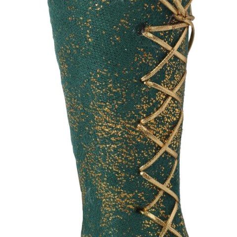 Ozdoba bożonarodzeniowa zawieszka welurowy KOZACZEK ZIELONY 18 cm