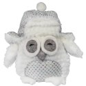 Pluszowy Stopper Drzwiowy w Kształcie Sowy ze Świątecznymi Dekoracjami, 30 cm