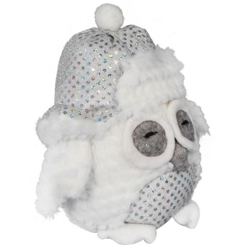 Pluszowy Stopper Drzwiowy w Kształcie Sowy ze Świątecznymi Dekoracjami, 30 cm