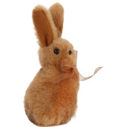Pluszowy zając wielkanocny stojący dekoracja brązowa - 10 cm