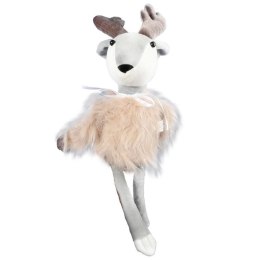 RENIFER ŚWIĄTECZNY ŁOŚ SIEDZĄCY Z FUTERKIEM 30CM