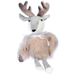 RENIFER ŚWIĄTECZNY ŁOŚ SIEDZĄCY Z FUTERKIEM 30CM
