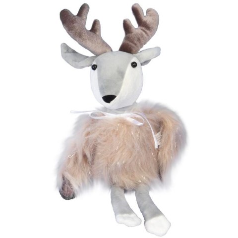RENIFER ŚWIĄTECZNY ŁOŚ SIEDZĄCY Z FUTERKIEM 30CM