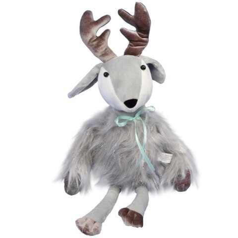 RENIFER ŚWIĄTECZNY ŁOŚ SIEDZĄCY Z FUTERKIEM 43CM