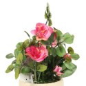 Różowe Różyczki w Doniczce - Sztuczne Kwiaty do Dekoracji Wnętrza i Ogrodu 18cm