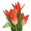 Sztuczne Tulipany w Doniczce 23cm - Dekoracja Wewnętrzna i Ogrodowa w Kolorze Czerwonym