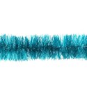 Turkusowy łańcuch choinkowy z folii metalizowanej, fi 7 cm, 2m długości