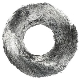 WIANEK DEKORACYJNY ŚWIĄTECZNY WIENIEC SREBRNY 30CM