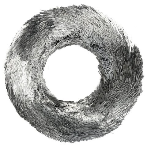 WIANEK DEKORACYJNY ŚWIĄTECZNY WIENIEC SREBRNY 30CM