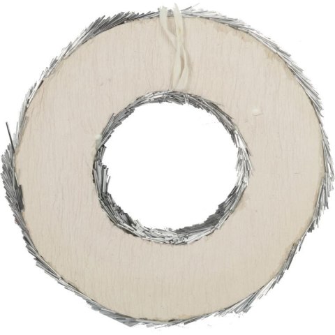 WIANEK DEKORACYJNY ŚWIĄTECZNY WIENIEC SREBRNY 30CM