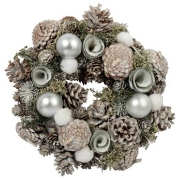 Wianek świąteczny dekoracja na drzwi 26 cm niebieski