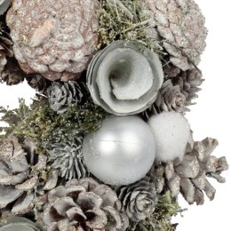 Wianek świąteczny dekoracja na drzwi 26 cm niebieski