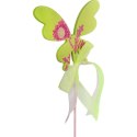Wielkanocny Drewniany Motyl na Piku 50cm - Kolor Zielony/Seledynowy