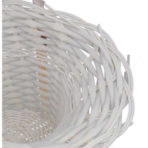 Wielkanocny Koszyk do Święcenia i Dekoracji Wiosennej, Biały, 30 cm