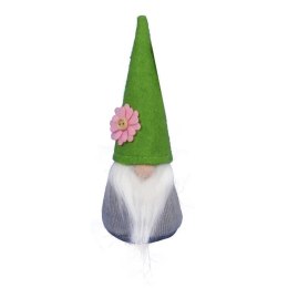 Wiosenny Skrzat z Brodą i Szarą Czapeczką - Dekoracyjna Figurka Wielkanocna, 17cm