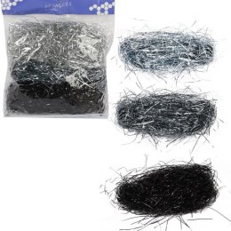 Włos anielski na choinkę srebrno czarny Lameta Święta 7 g