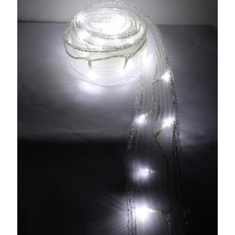 Wstążka Dekoracyjna z Białymi LED 50 Światełek, Długość 3m, do Użycia Wewnętrzne