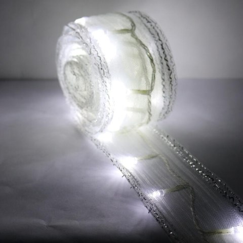 Wstążka Dekoracyjna z Białymi LED 50 Światełek, Długość 3m, do Użycia Wewnętrzne