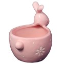 ZAJĄC CERAMICZNY PODSTAWKA MISECZKA RÓŻOWA