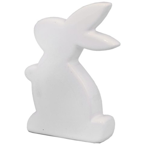 ZAJĄCZEK CERAMICZNY FIGURKA BIAŁA 10CM