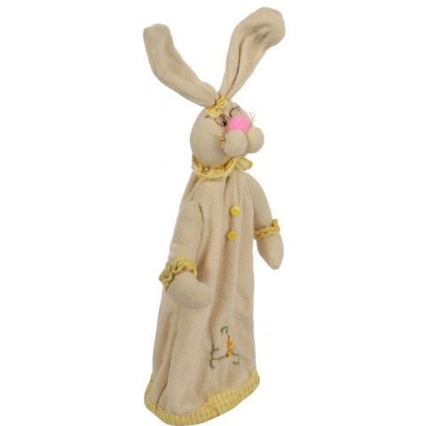 Zając pluszowy stojący na teleskopach 45cm żółty