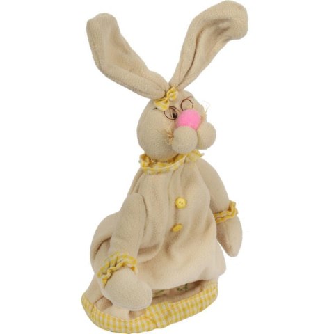 Zając pluszowy stojący na teleskopach 45cm żółty