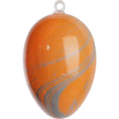 Zestaw 6 Kolorowych Plastikowych Jajek na Zawieszkę - Wielkanocne Ozdoby 6 cm