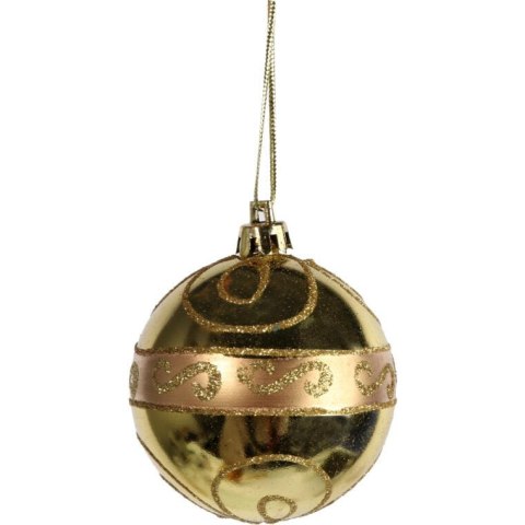 Zestaw 9 Dekoracyjnych Bombek Świątecznych w Odcieniach Brązu, 6 cm.