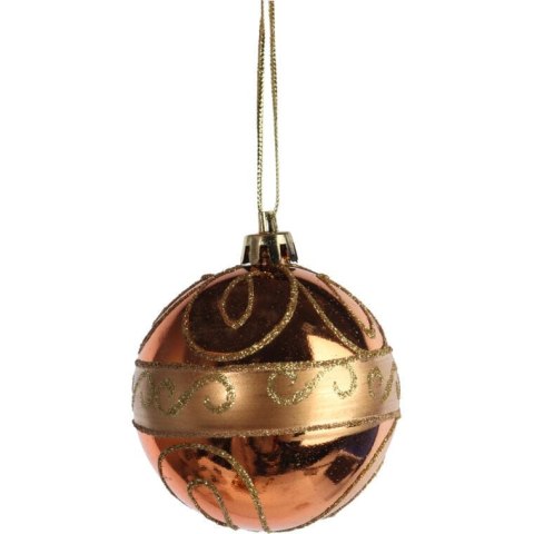 Zestaw 9 Dekoracyjnych Bombek Świątecznych w Odcieniach Brązu, 6 cm.