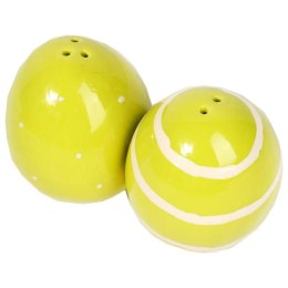 Zestaw Solniczka i Pieprzniczka w Kształcie Ceramicznych Jajek - Zielony Wielkanocny Akcent na Stół