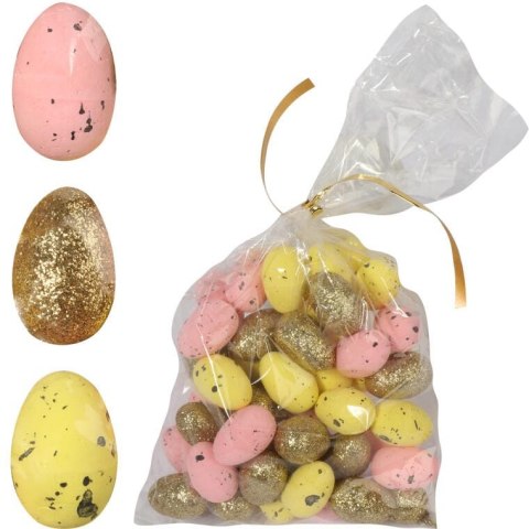 Zestaw wielobarwnych jajek styropianowych do dekoracji wielkanocnych 48 sztuk 3cm